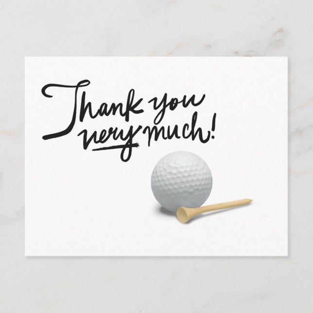 Golf Danke Karte (Vorderseite)