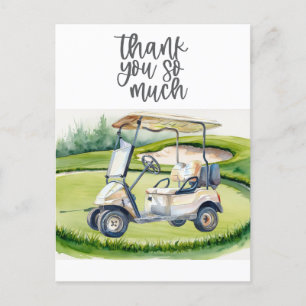 Golf danke Karte Golfplatz Aquarell