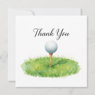 Golf Danke Karte mit Golfball für Golfer