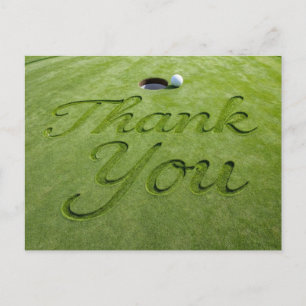 Golf-Dankeschön-Karte an Golfer mit Golfball Postkarte