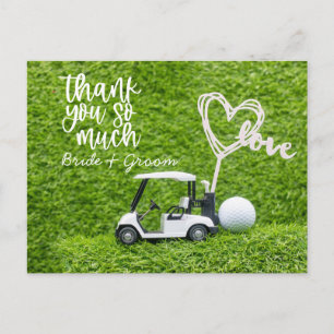 Golf Dankeschön Karte für Golfer Hochzeit