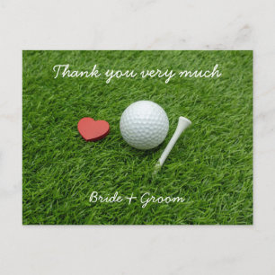 Golf Dankeschön Karte für Golfer Hochzeit