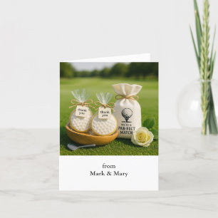 Golf Dankeschön Karte mit Golfgeschenken Souvenirs