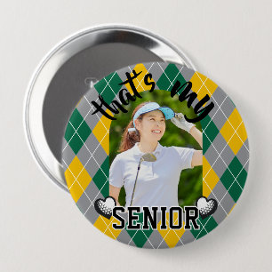 Golf Das ist mein Senior-Spieler Grün-Gelbe Taste Button