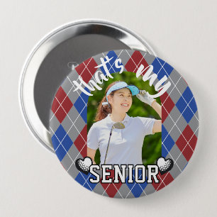 Golf Das ist mein Senior-Spieler Red Blue Button