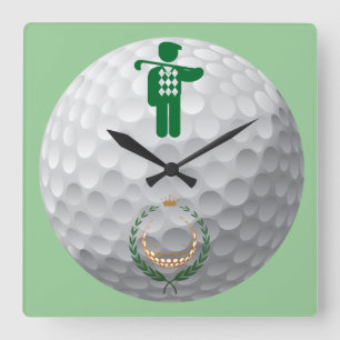 Golf, das ringsum Wanduhr Golf spielt