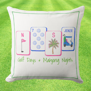 Golf Days & Mahjong Nights / Golf Kacheln Mahjong Kissen