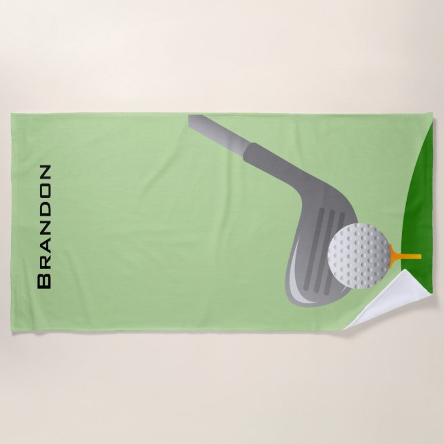 Golf Design Beach Handtuch (Vorderseite)
