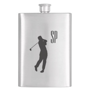 Golf Design Monogramm Flachmann