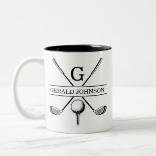 Golf Design Monogramm Vorlage Zweifarbiges Kaffeet Zweifarbige Tasse