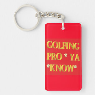 Golf design sport rouge et or grand texte