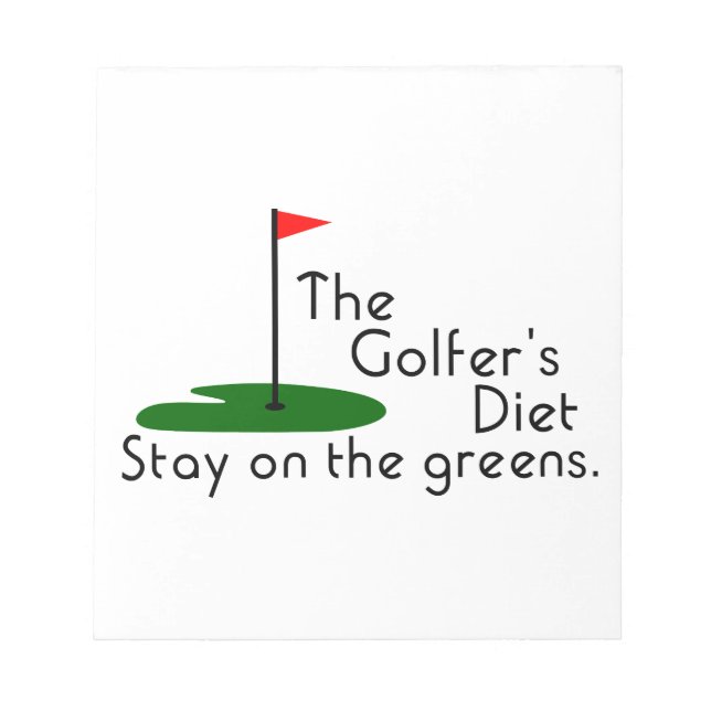 Golf-Diät Notizblock (Vorderseite)