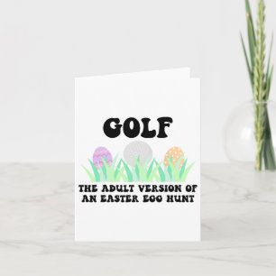 Golf Die erwachsene Version eines Ostereiers jagen Karte