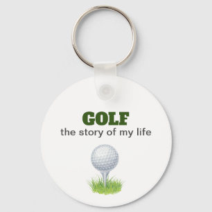 Golf, die Geschichte meines Lebens, lustiges Keram Schlüsselanhänger