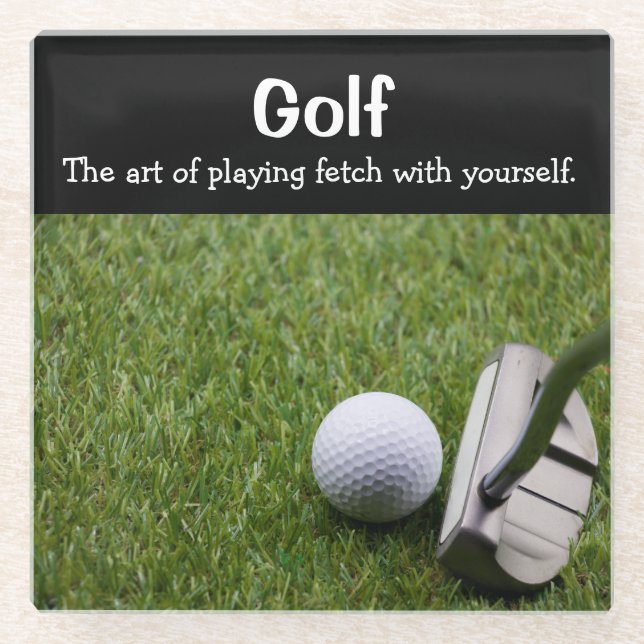 Golf. Die Kunst, mit sich selbst zu spielen. Glasuntersetzer (Vorderseite)