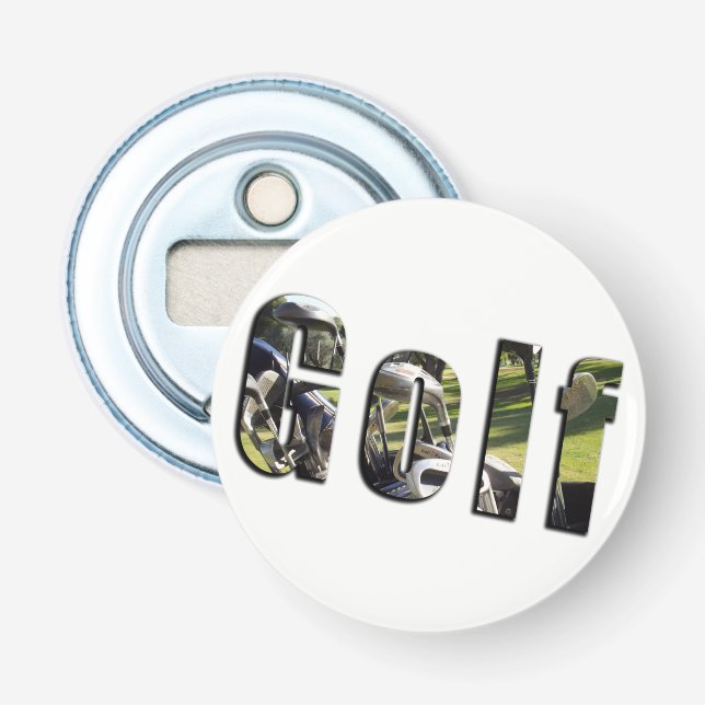 Golf Dimensional Logo, Magnetic Flasche Opener. Flaschenöffner (Vorderseite)