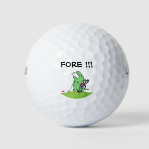 Golf Dinosaurier Golfen Schrei FORE lustigen Golfe Golfball