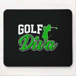 Golf-Diva Damen - Lustiger Golfliebhaber Frauen Mousepad