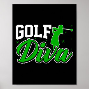 Golf-Diva Damen - Lustiger Golfsport Golf Liebhabe Poster