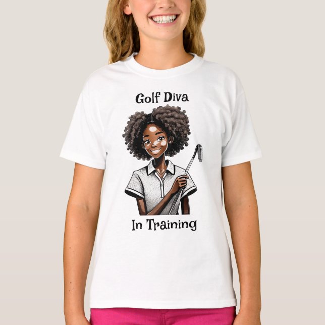 Golf Diva in Training - Junior Golf T - Shirt (Vorderseite)