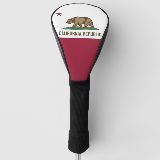 Golf Driver Cover mit Flag California, USA Headcover (Vorderseite)
