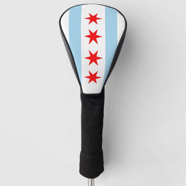 Golf Driver Cover mit Flag Chicago, USA Headcover (Vorderseite)