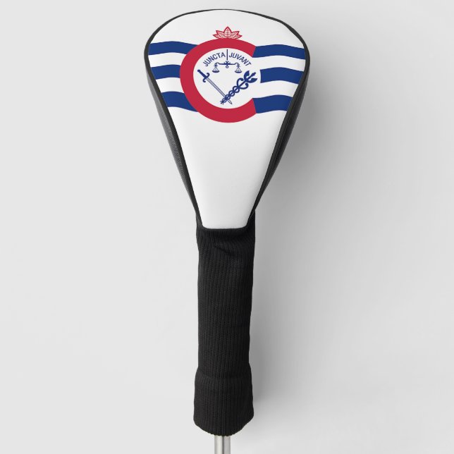 Golf Driver Cover mit Flag Cincinnati, USA Headcover (Vorderseite)