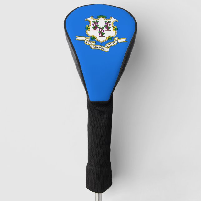 Golf Driver Cover mit Flag Connecticut, USA Golf Headcover (Vorderseite)