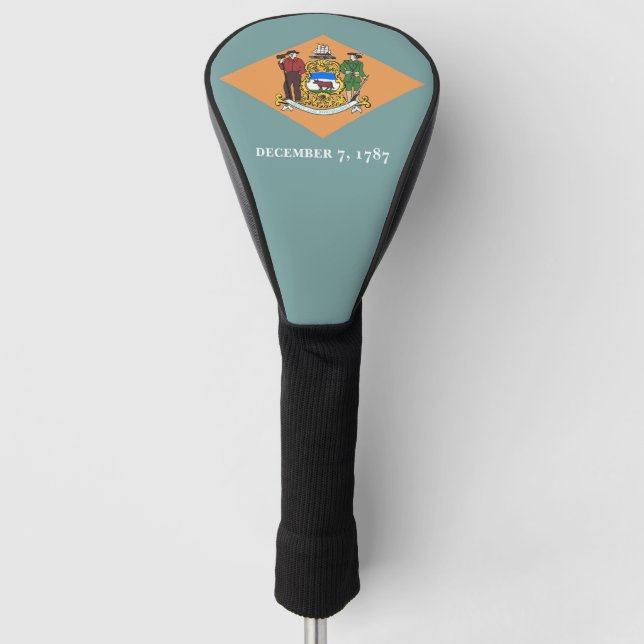 Golf Driver Cover mit Flag Delaware, USA Headcover (Vorderseite)