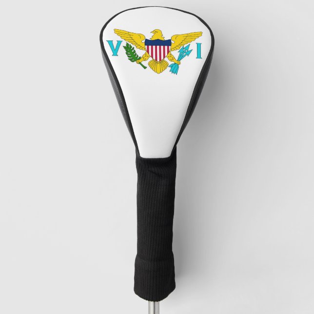 Golf Driver Cover mit Flag Jungfrau Islands, USA Golf Headcover (Vorderseite)