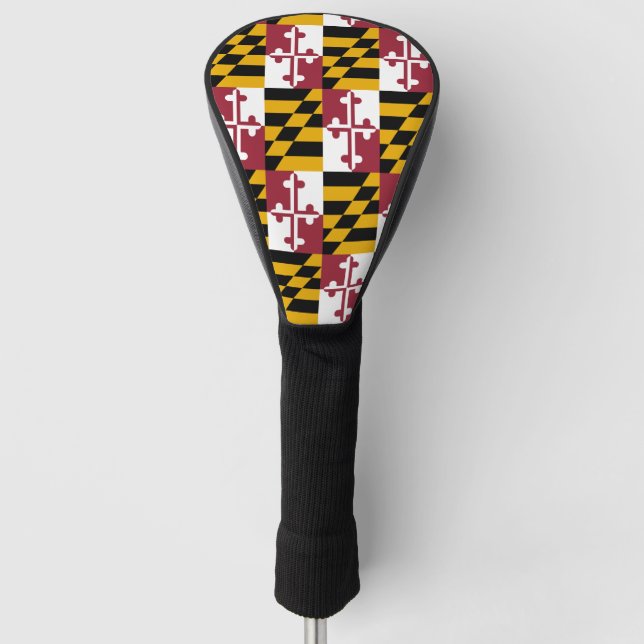 Golf Driver Cover mit Flag Maryland, USA Golf Headcover (Vorderseite)