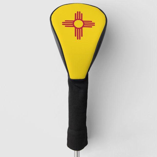 Golf Driver Cover mit Flag New Mexico, USA Golf Headcover (Vorderseite)