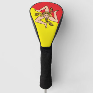 Golf Driver Cover mit Flag Sizilien, Italien Headcover