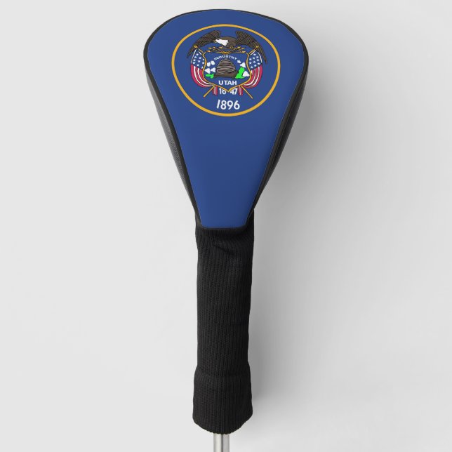 Golf Driver Cover mit Flag Utah, USA Golf Headcover (Vorderseite)