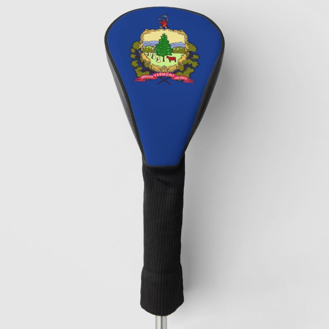 Golf Driver Cover mit Flag Vermont, USA Golf Headcover (Vorderseite)