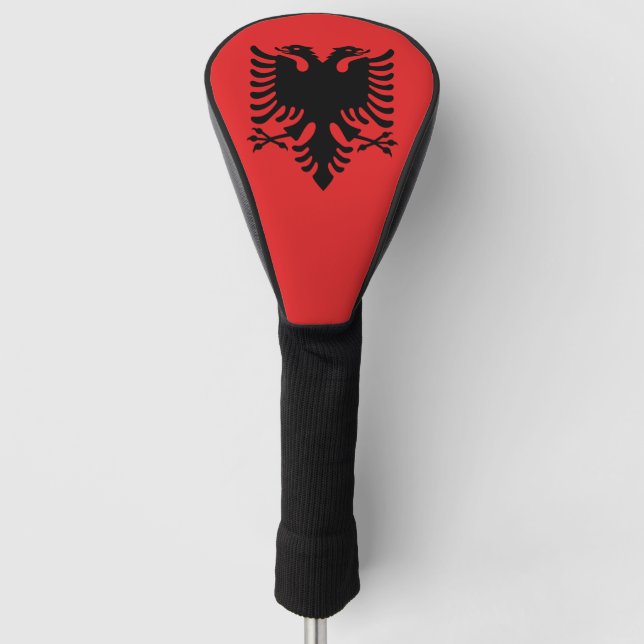 Golf Driver Cover mit Flagge Albaniens Golf Headcover (Vorderseite)