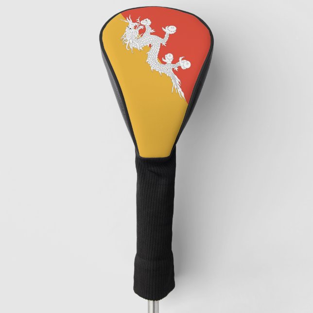 Golf Driver Cover mit Flagge Bhutans Headcover (Vorderseite)
