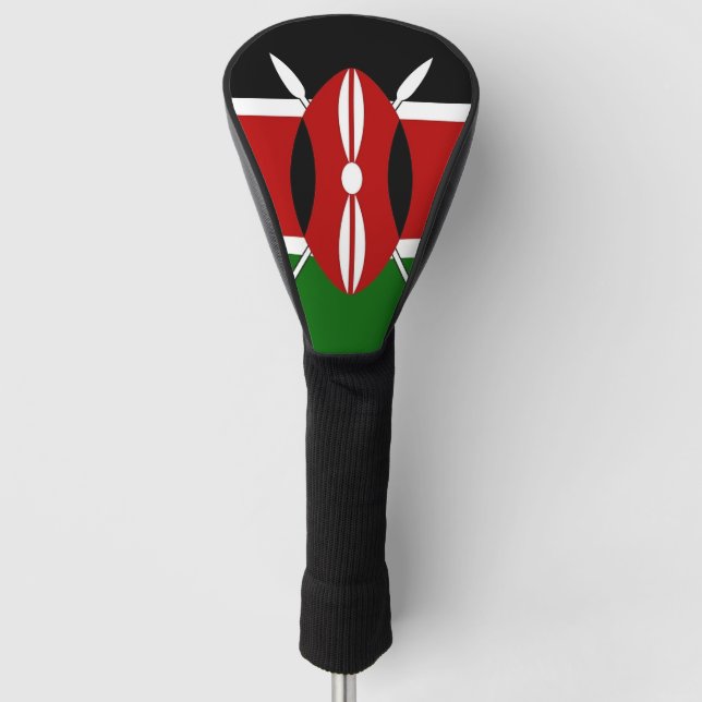 Golf Driver Cover mit Flagge Kenias Golf Headcover (Vorderseite)