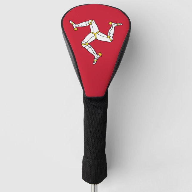 Golf Driver Cover mit Isle Man Flag, UK Headcover (Vorderseite)