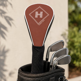 Golf Driver Cover | Moderne geometrische Monogramm Headcover