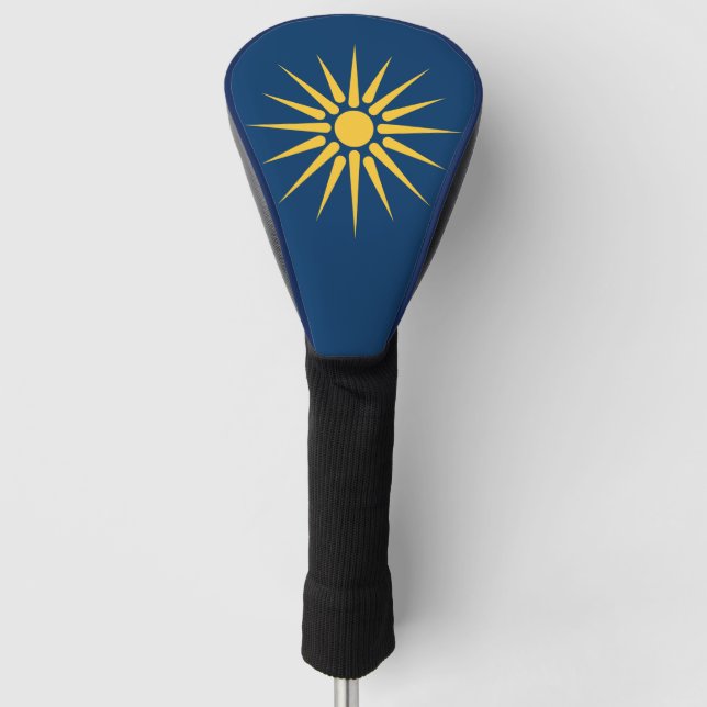 Golf Driver Cover with Flag of Macedonia, Greece Golf Headcover (Vorderseite)