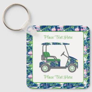 Golf-Druck Golfwagen Schlüsselanhänger