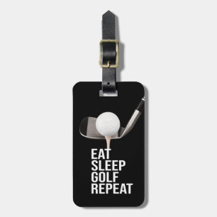 Golf Eat Sleep Golf Wiederholung Gepäckanhänger