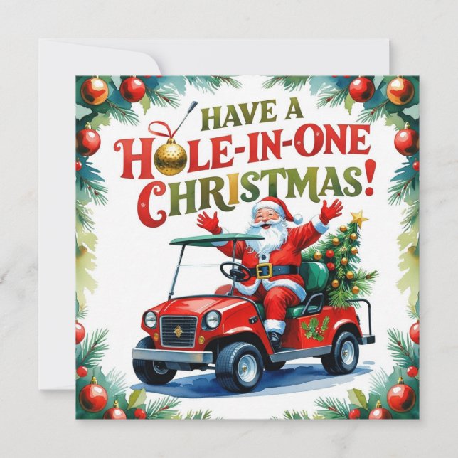 Golf ein Loch in One Weihnachten mit dem Weihnacht (Vorderseite)