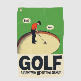 Golf: Ein lustiger Weg, ernsthaft zu werden Golfhandtuch