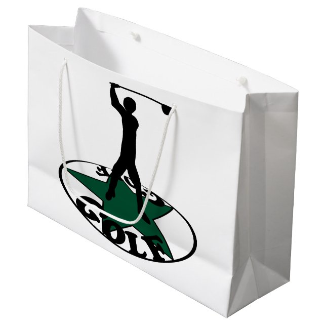 Golf - ein wunderbares Spiel Große Geschenktüte (Vorderseite Schrägansicht)