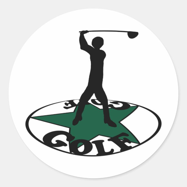 Golf - ein wunderbares Spiel Runder Aufkleber (Vorderseite)