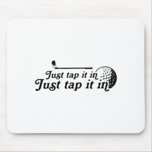 Golf einfach antippen Lustiger Golfspieler Golfen Mousepad