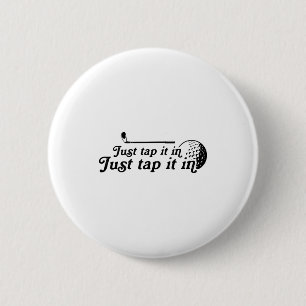 Golf, einfach hineintippen Lustiger Golfspieler Go Button
