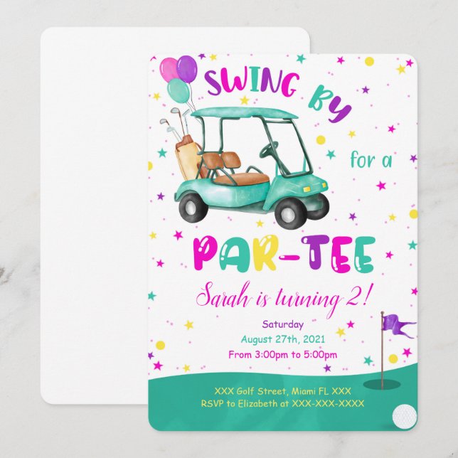 Golf-Einladung Einladung (Vorne/Hinten)